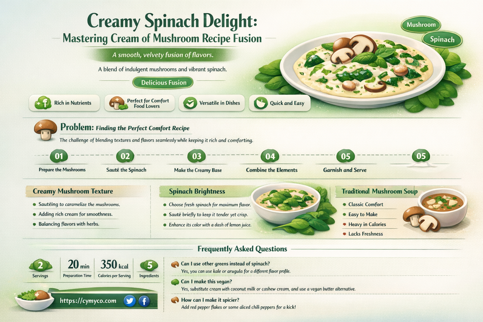 how to make creamed spinach with cream of mushroom