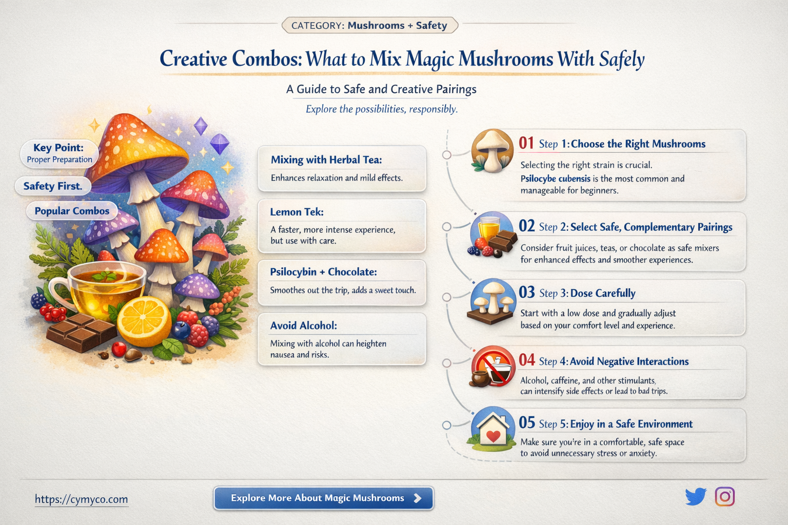 what to mix magic mushrooms with