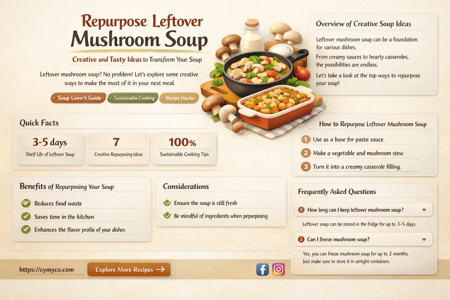 what to do with leftover mushroom soup