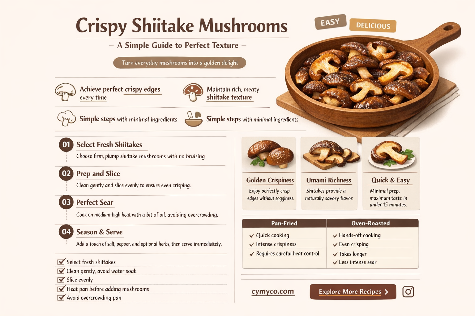 how to make crispy shiitake mushrooms