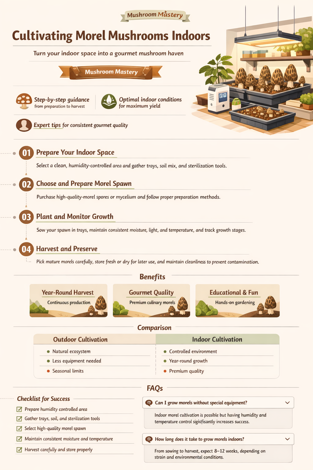 can you grow morel mushrooms inside