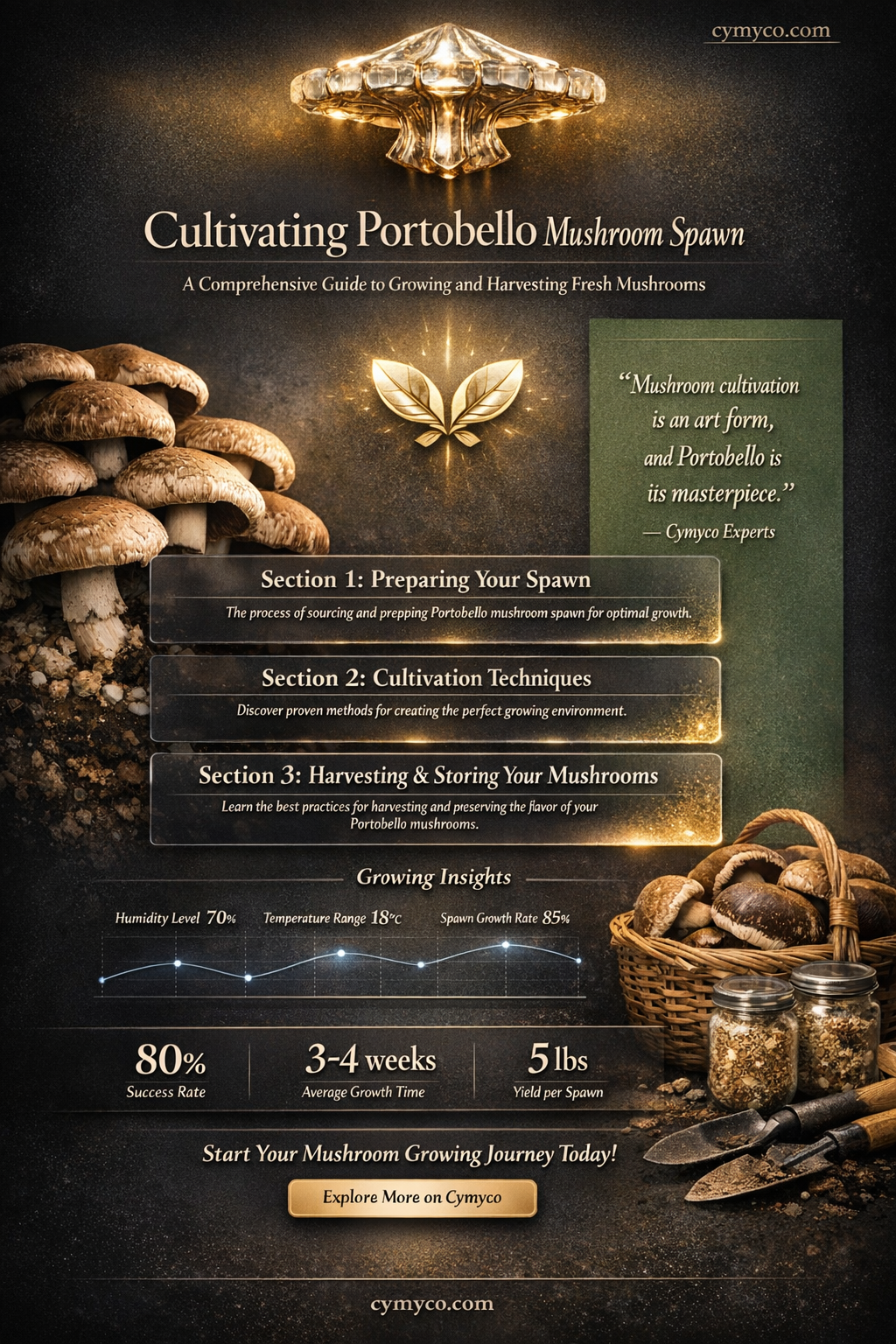 how to grow portobello mushroom spawn