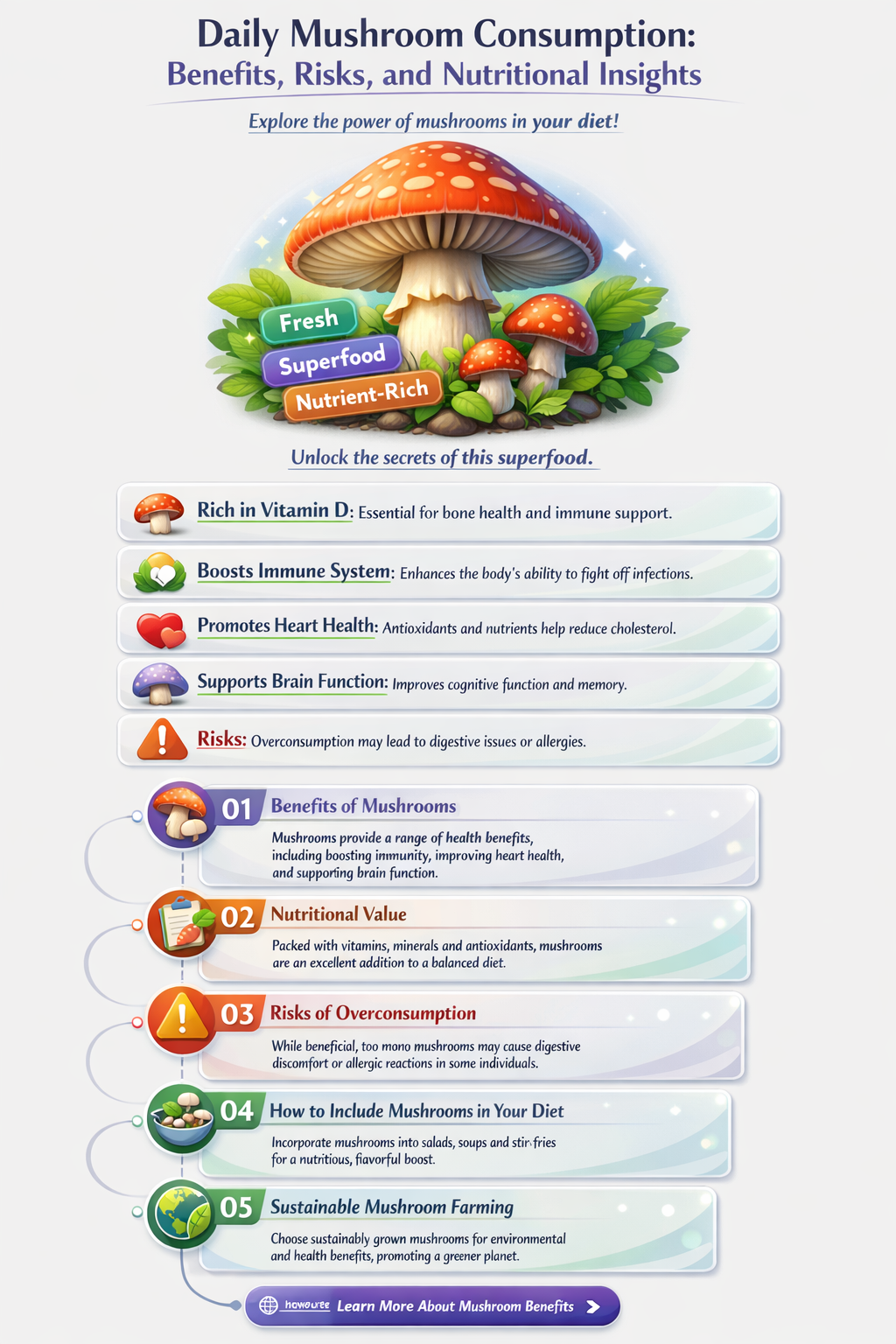 can i eat mushrooms everyday