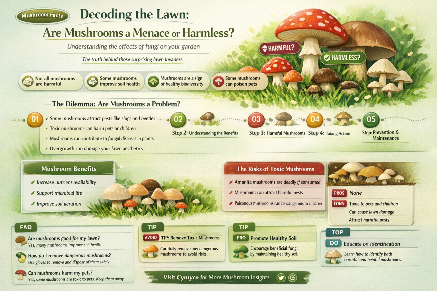 are lawn mushrooms bad