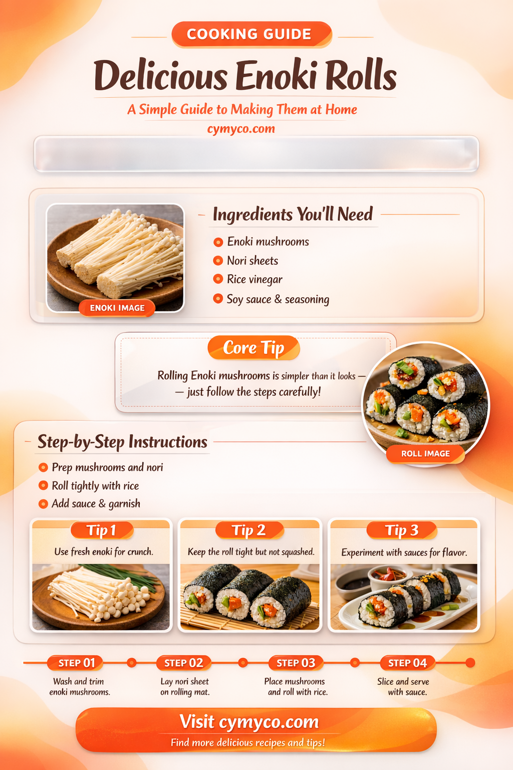 how to make enoki rolls