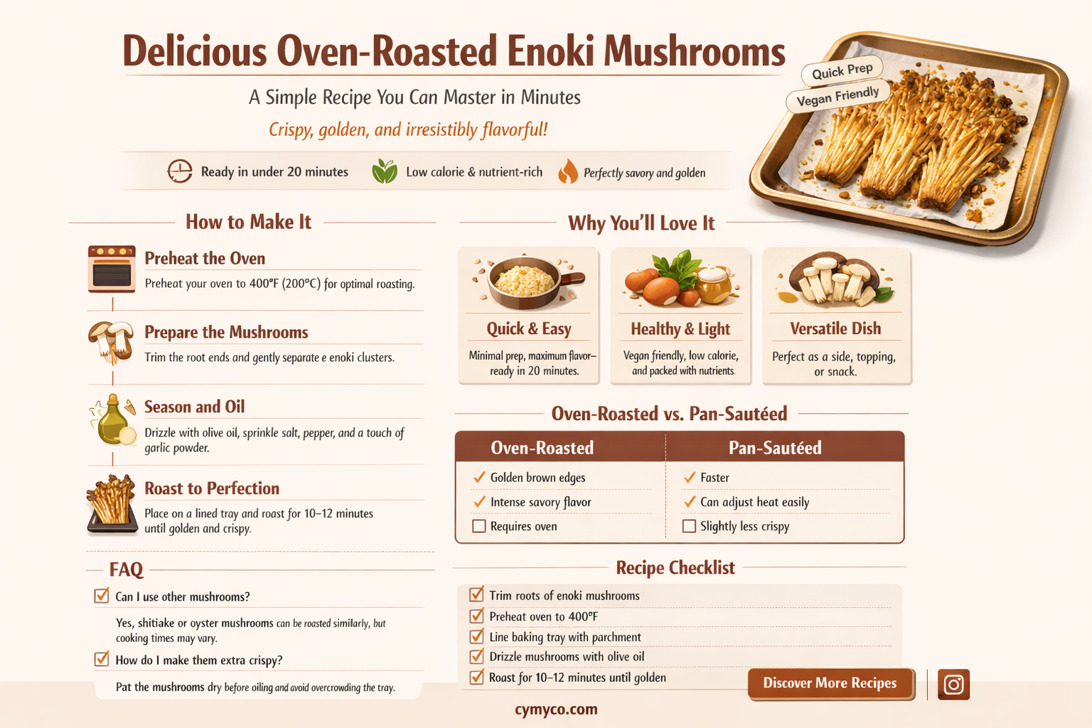 how to cook enoki mushrooms in oven