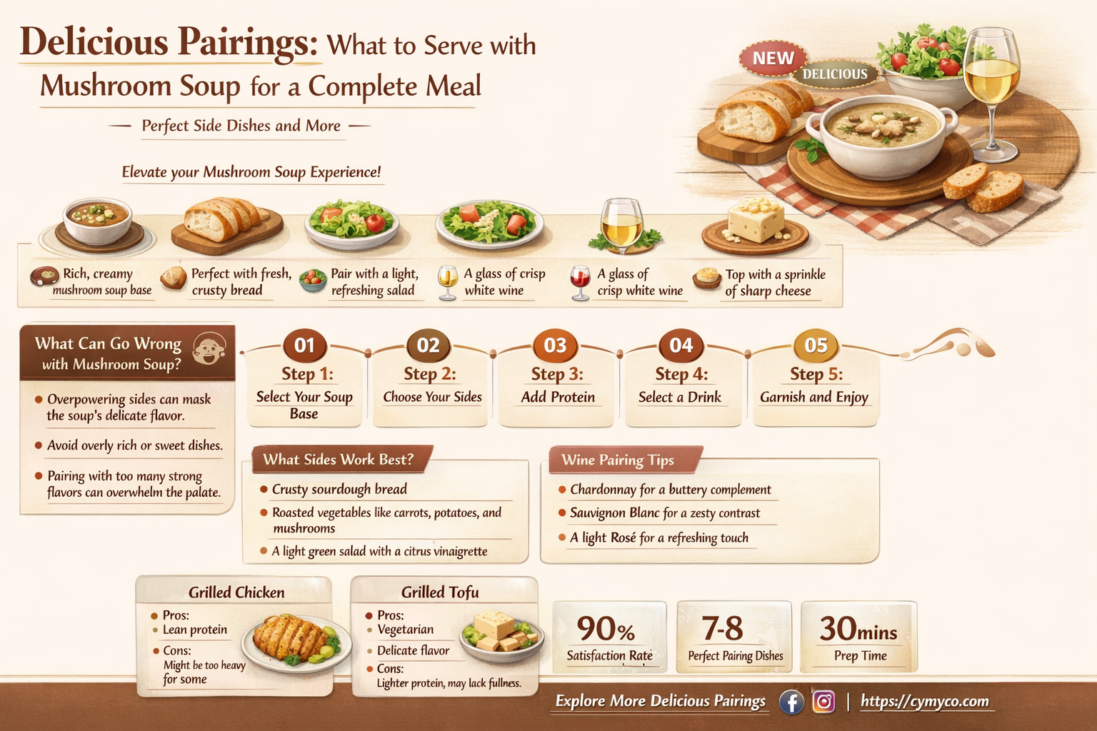 what should i serve with mushroom soup