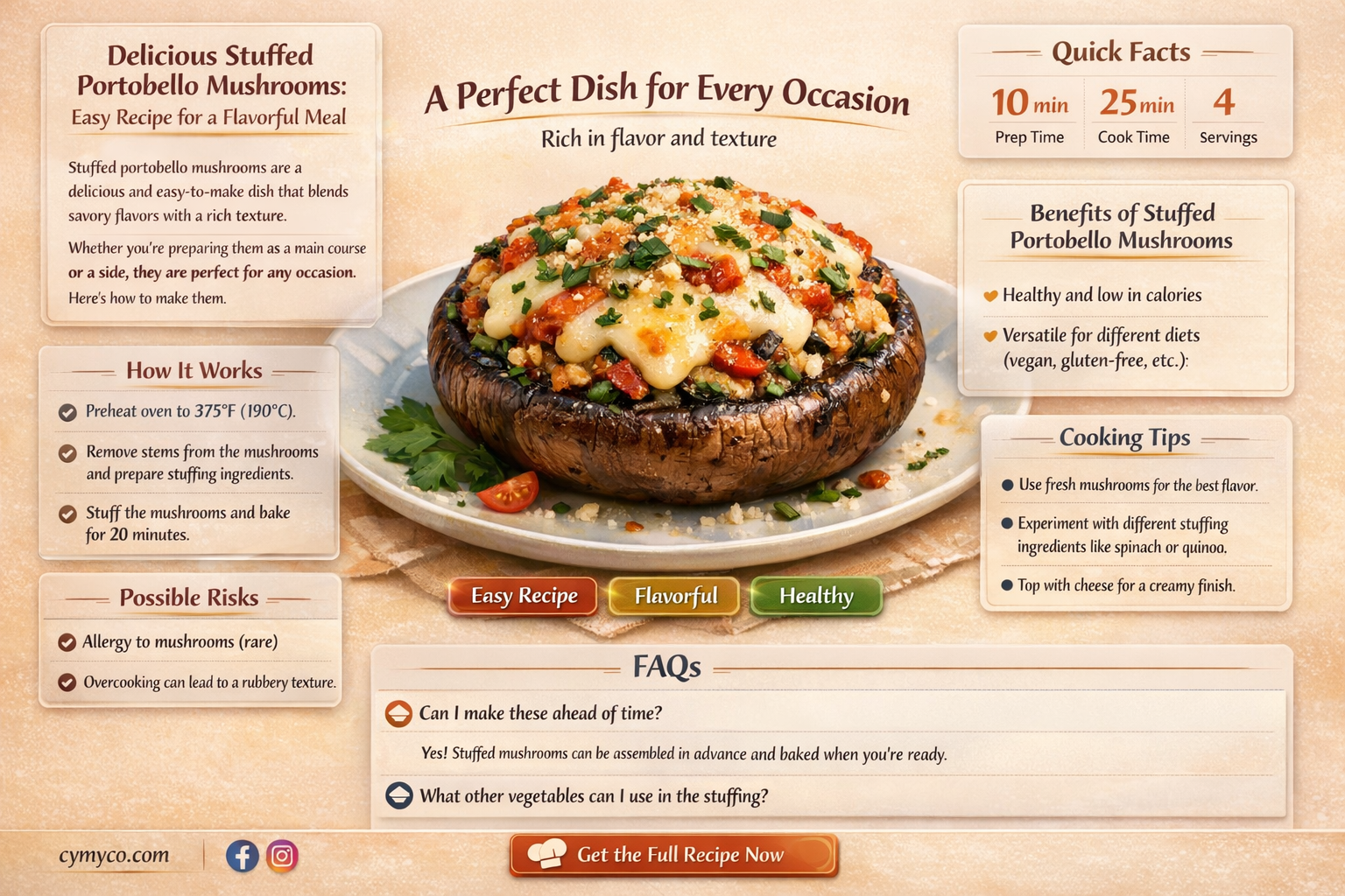 how to make a stuffed portobello mushroom