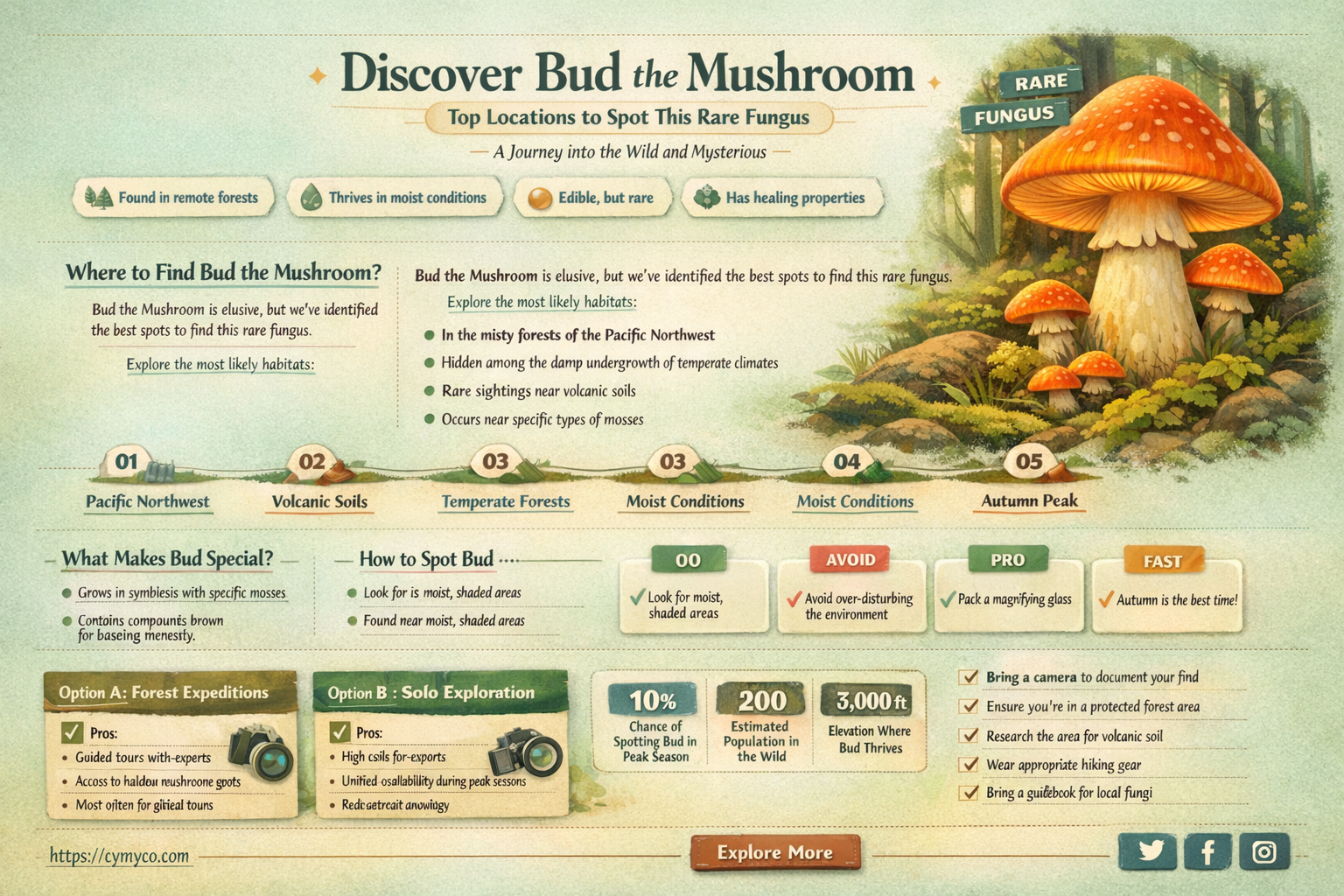 where to find bud the mushroom