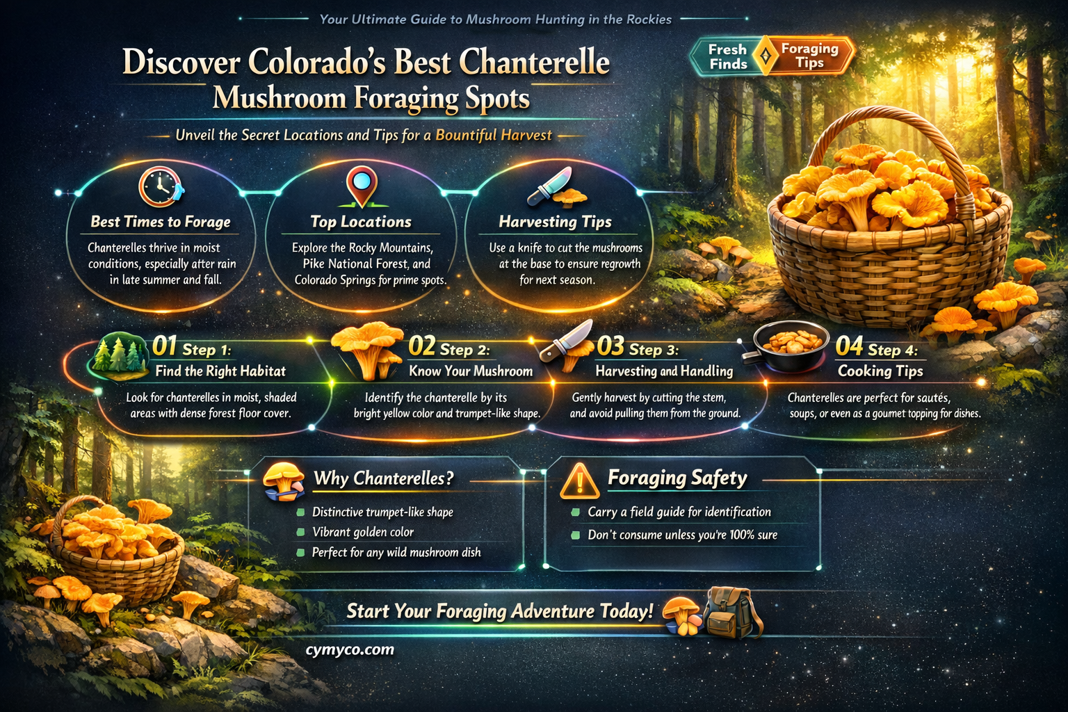 where to find chanterelle mushrooms in colorado