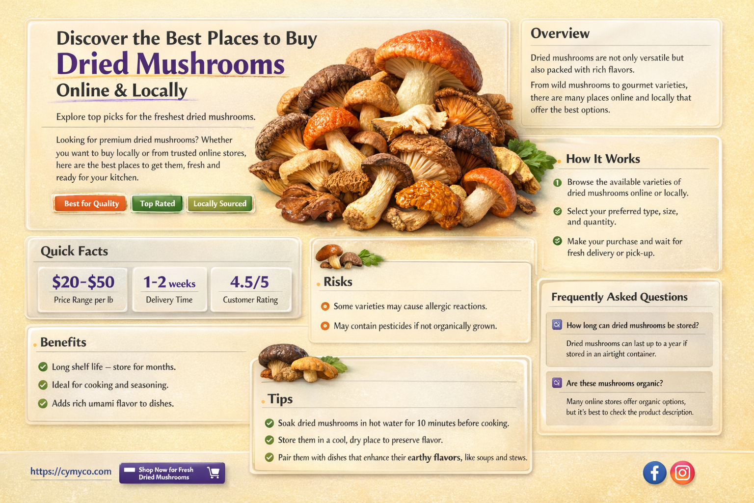 where to buy dried mushrooms