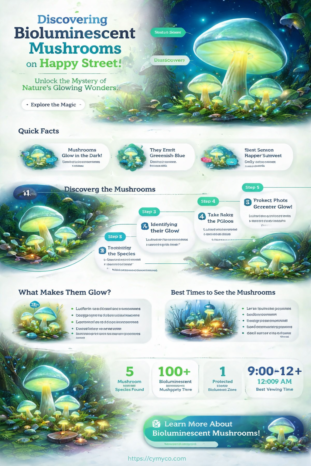where to find glowing mushrooms in happy street