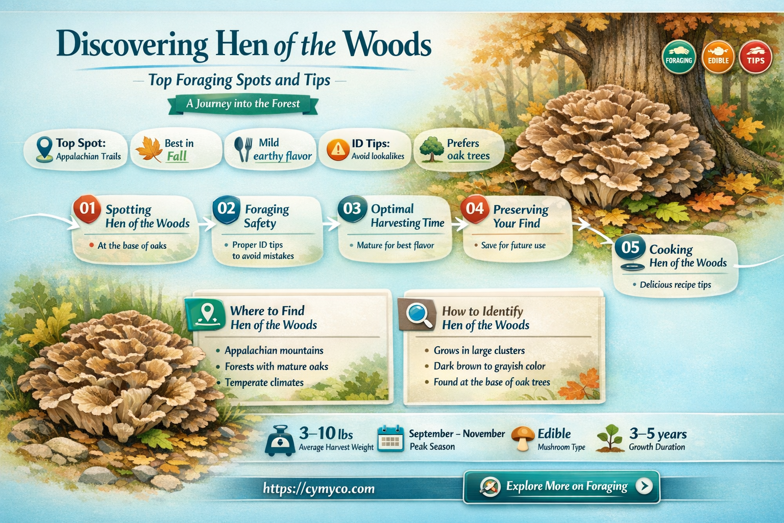 where to find hen of the woods