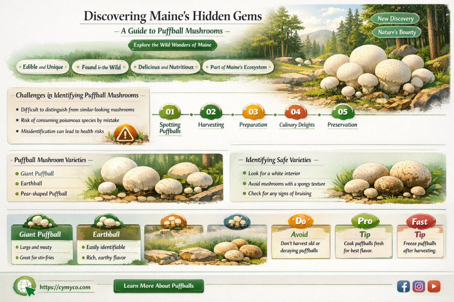 are there puffball musshrooms in maine