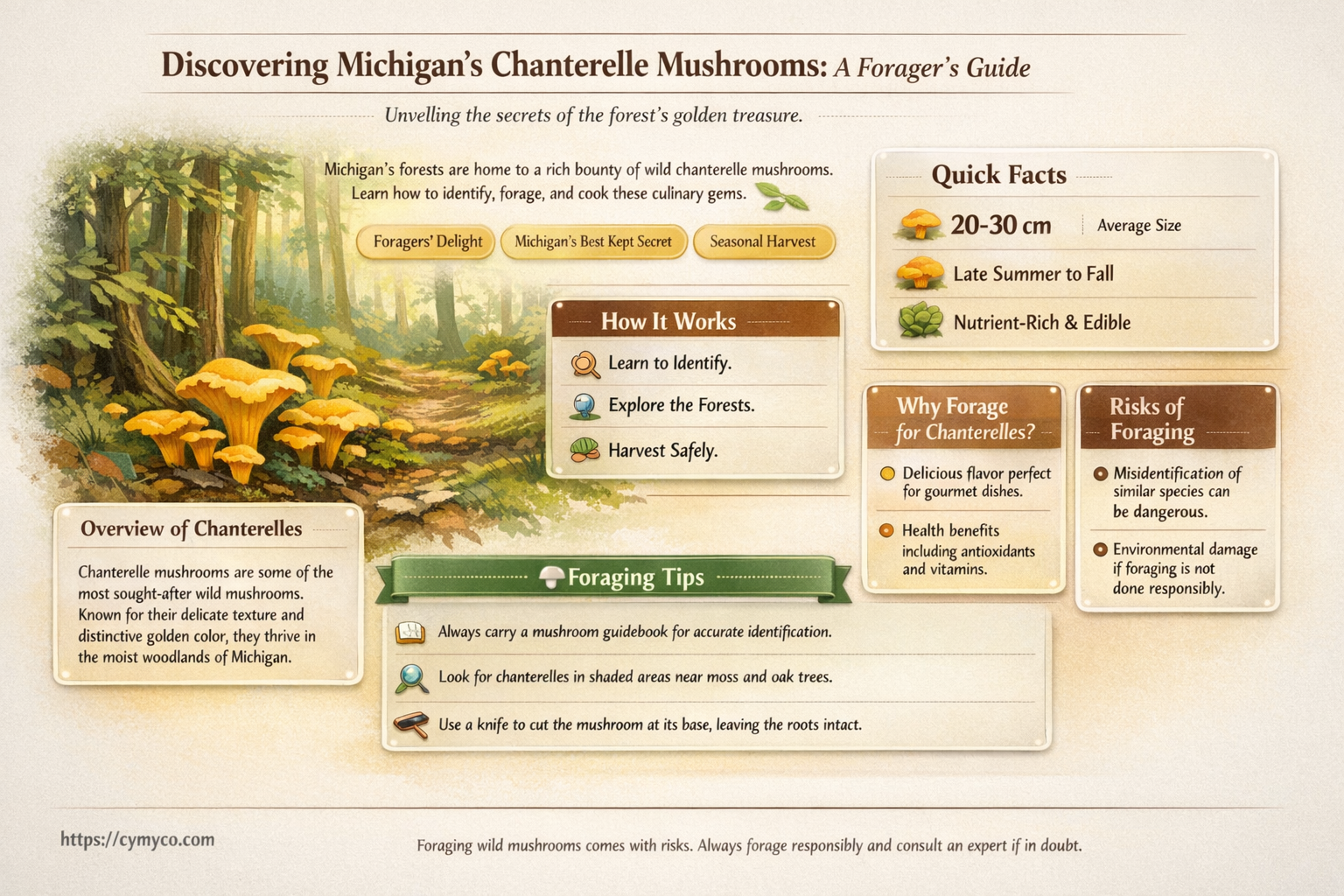 where to find chanterelle mushrooms in michigan