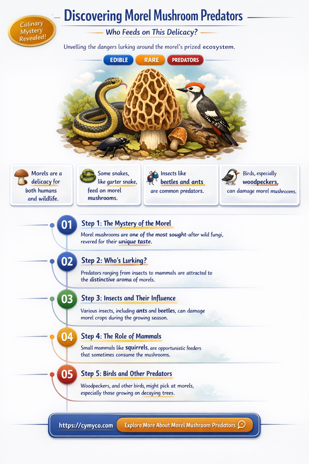 what eats morel mushrooms