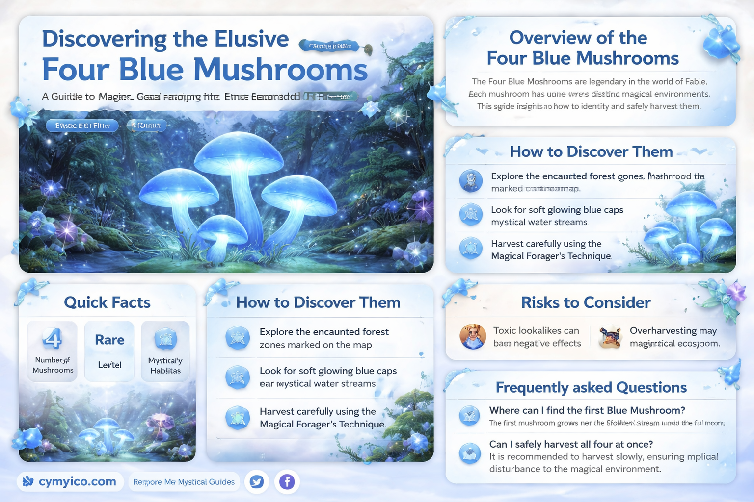 where to find four blue mushrooms in fable