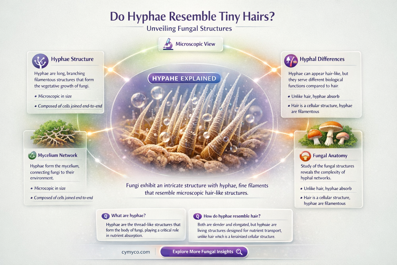 can hyphae look like little hairs