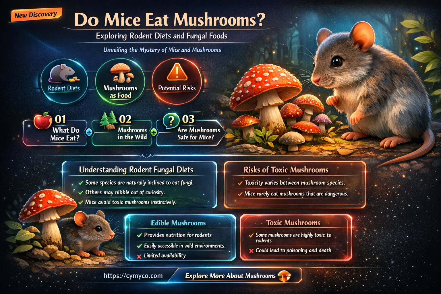 do mice eat mushrooms