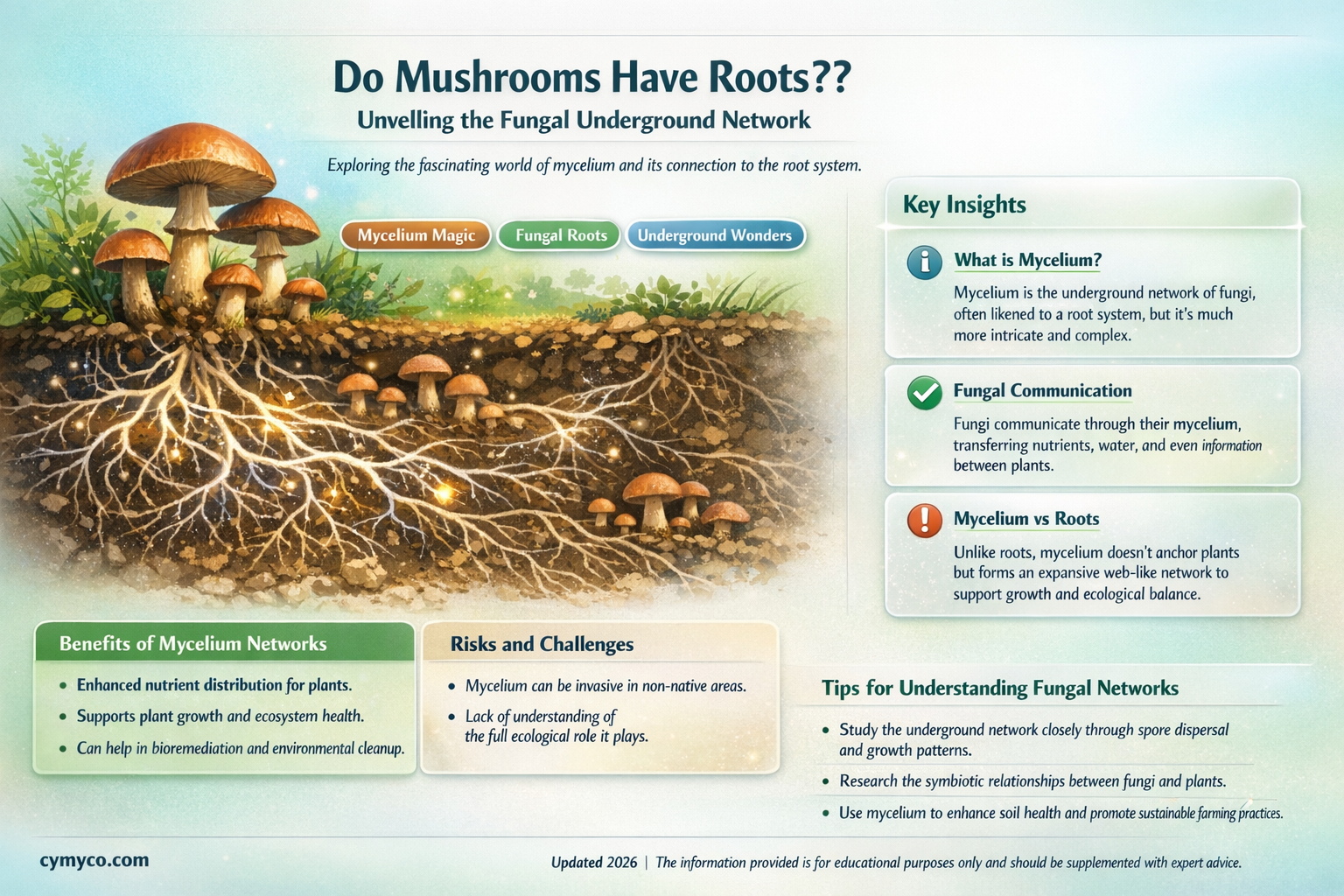 do mushrooms have roots