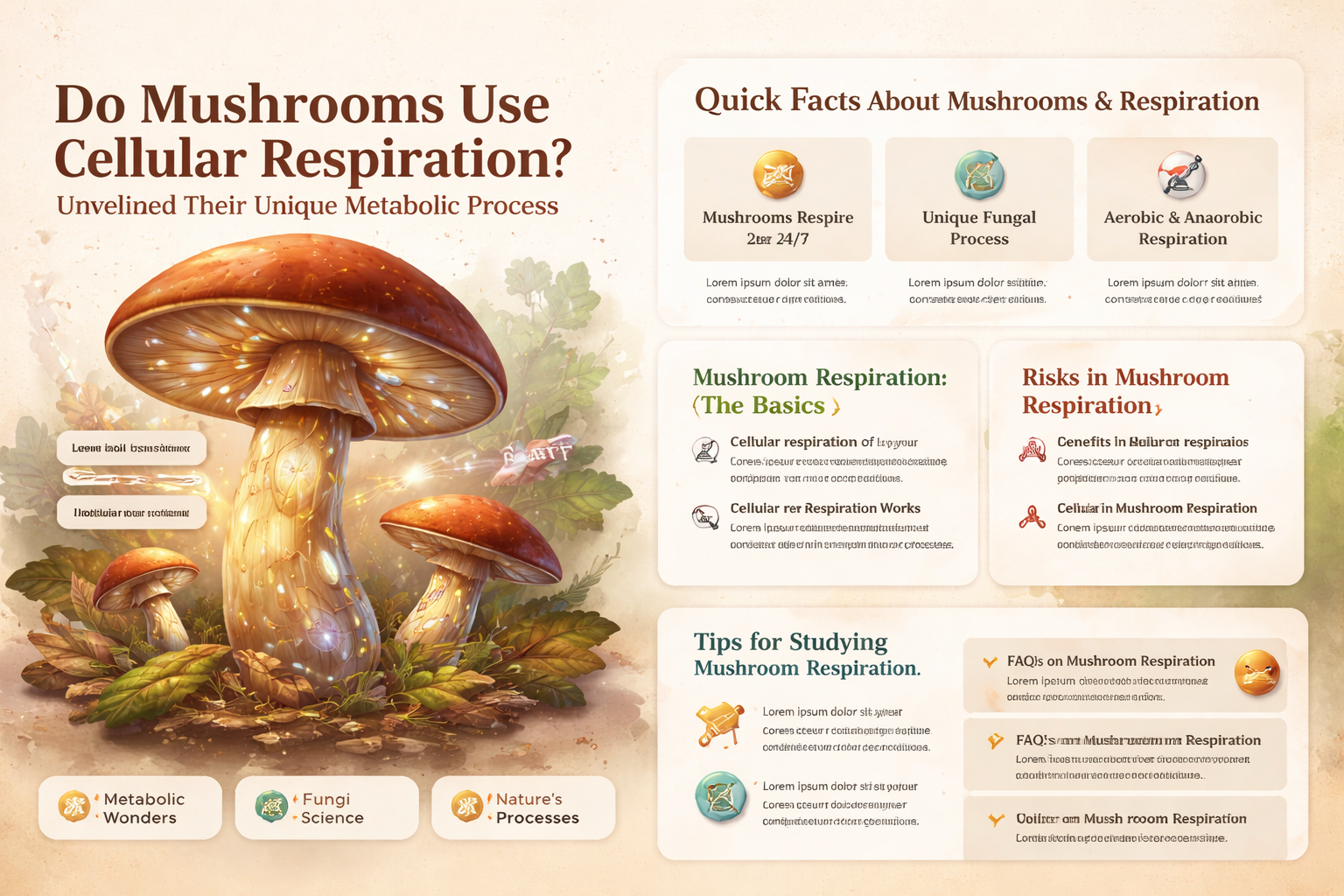 do mushrooms use cellular respiration