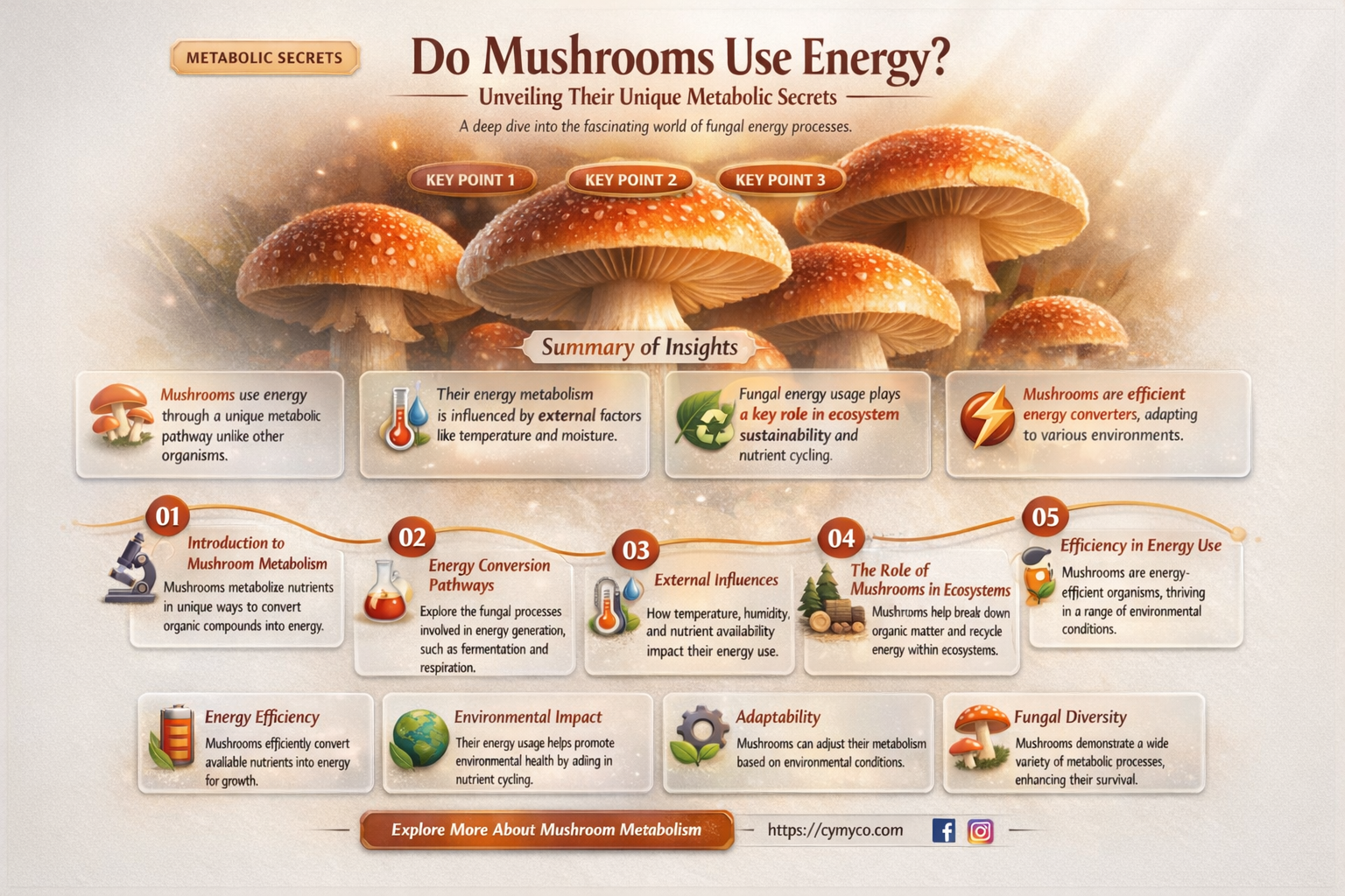 do mushrooms have use energy