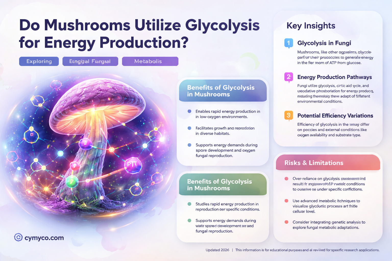 do mushrooms use glycolysis for energy production