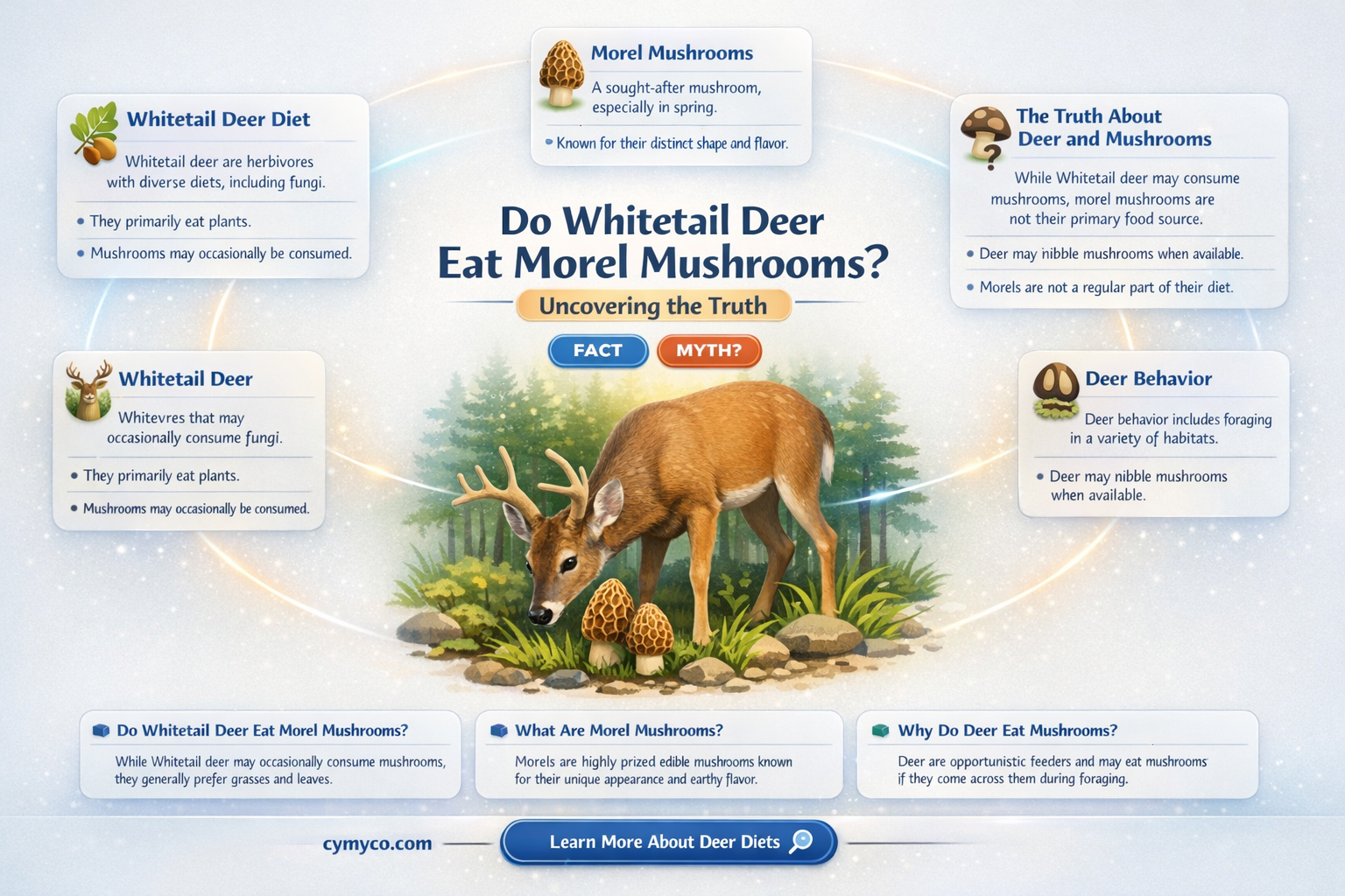 do whitetail deer eat morel mushrooms