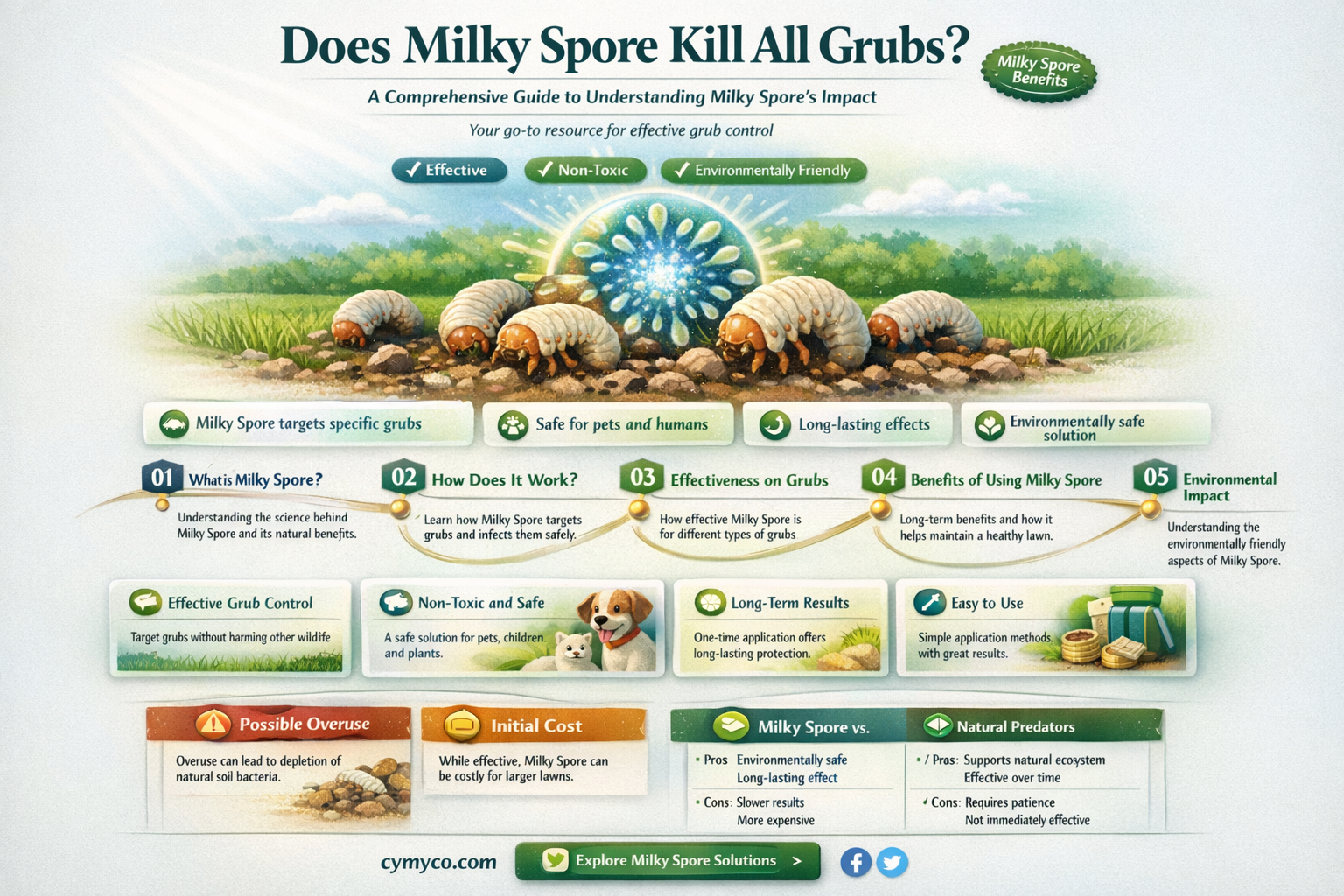 does milky spore kill all grubs