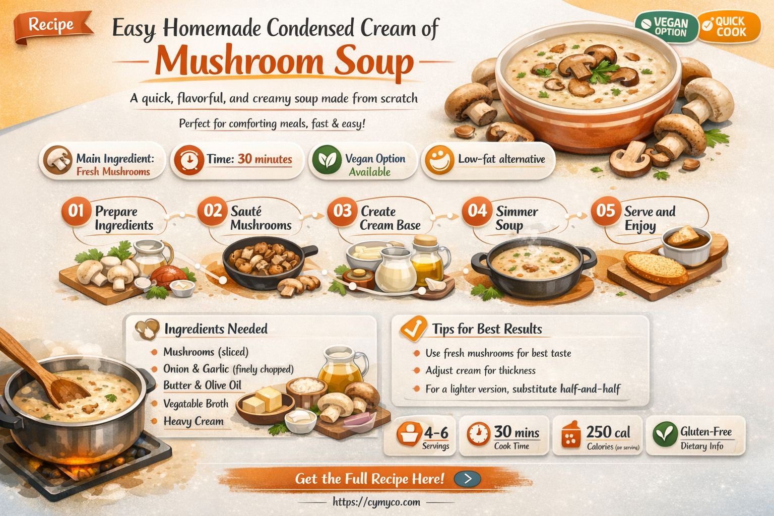 how to make cream of mushroom soup condensed