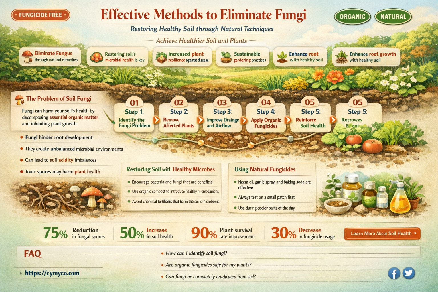 how to get rid of fungi in soil