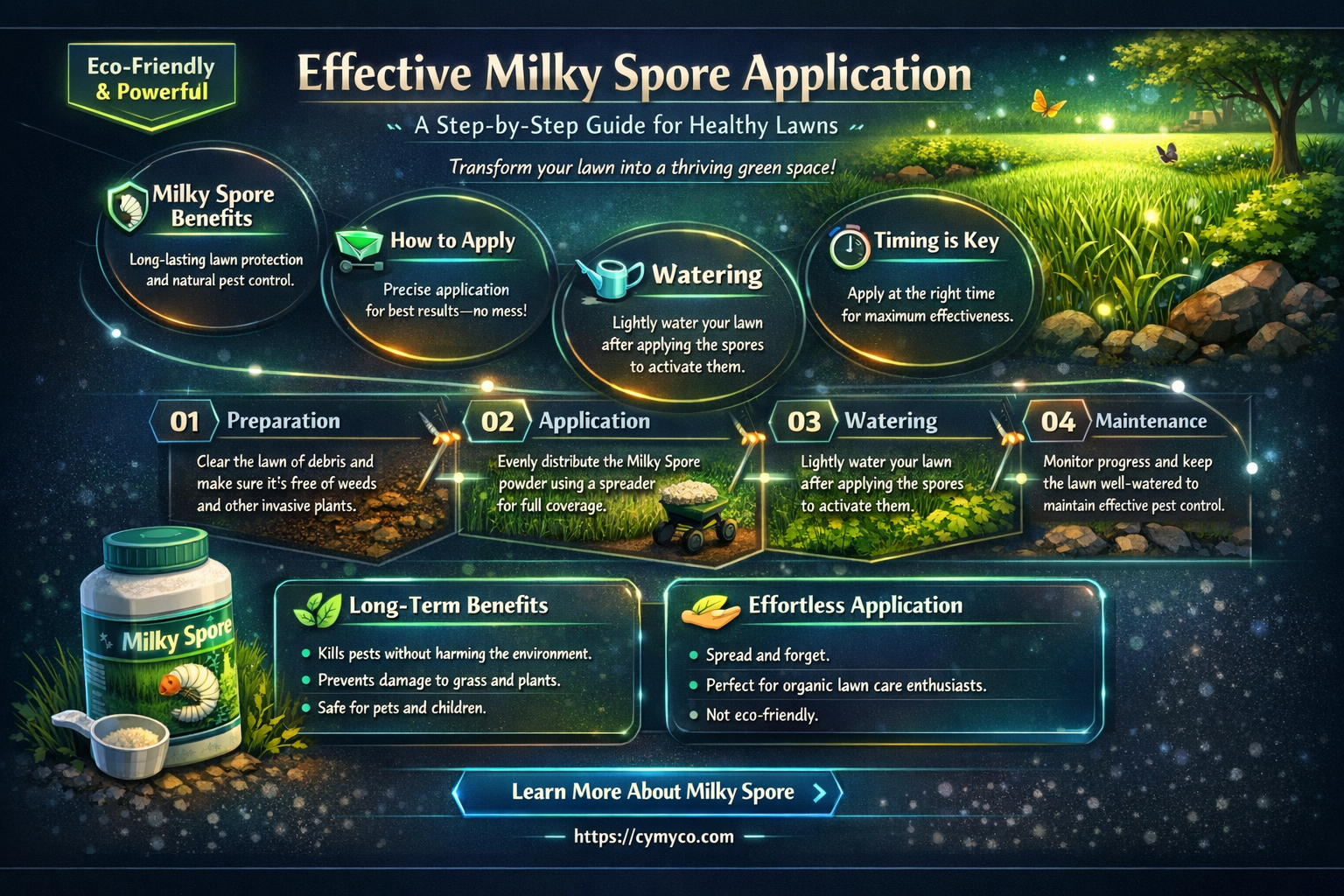 how to apply milky spore