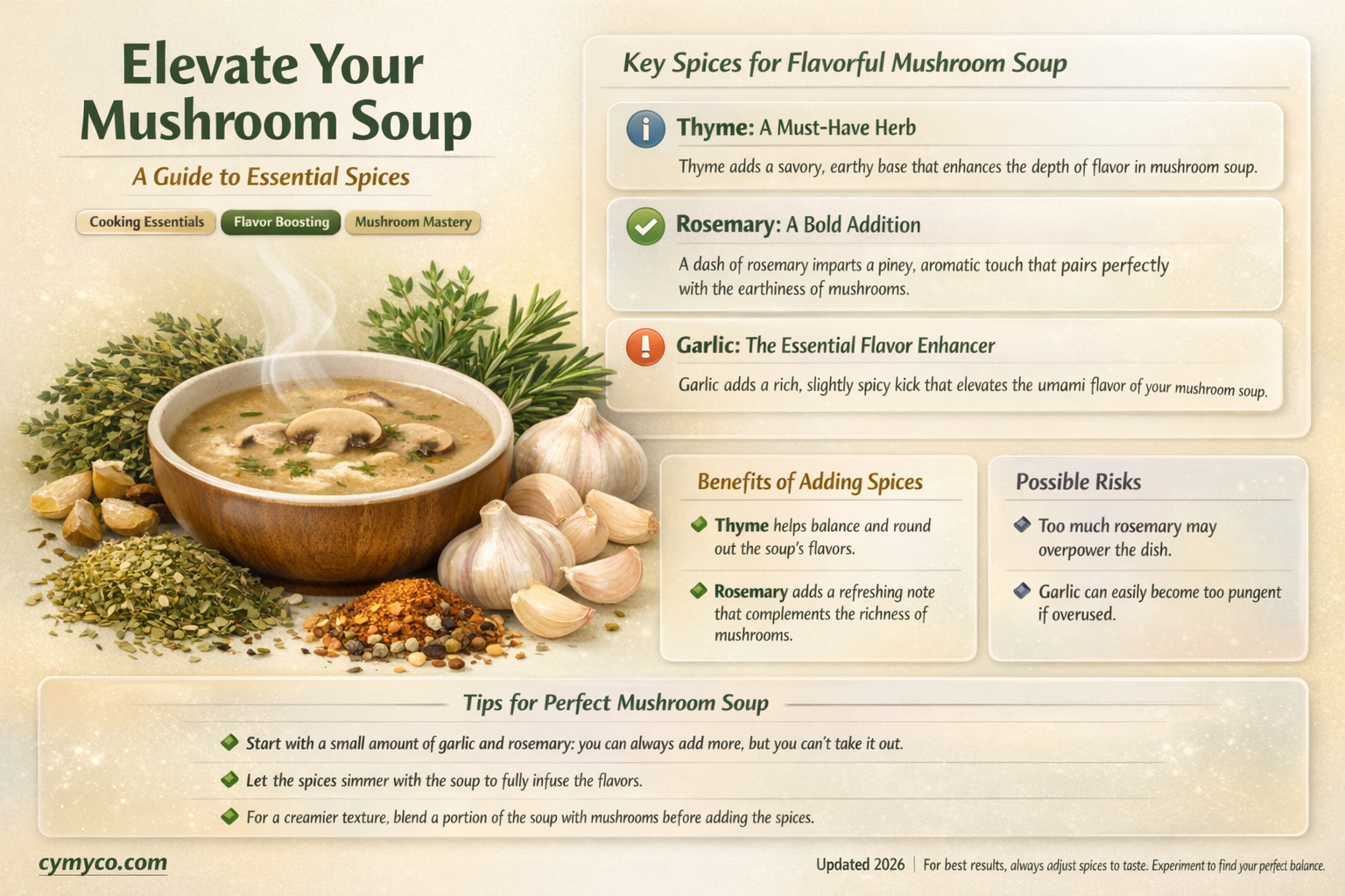 what spices to add to mushroom soup