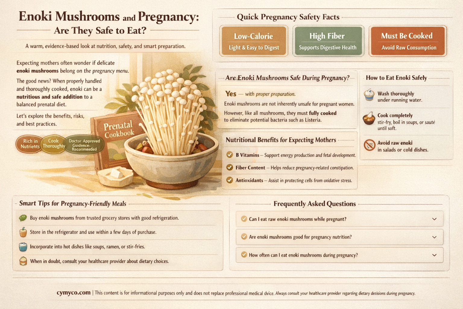 are enoki mushrooms safe during pregnancy