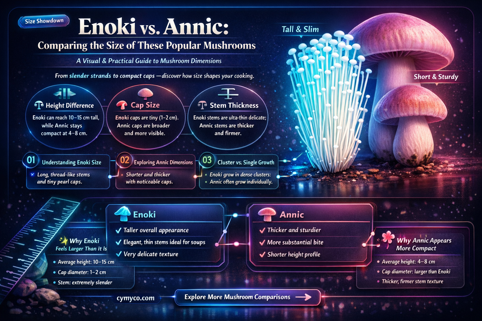 are enoki and annic the same size