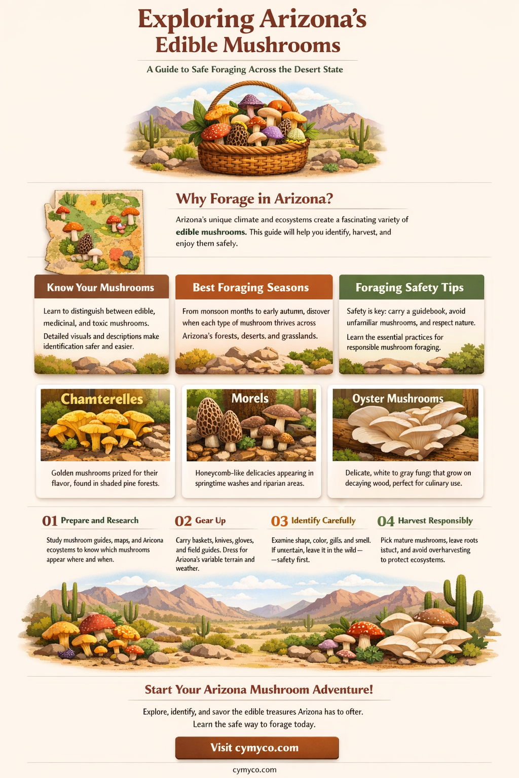 where to find edible mushrooms in arizona