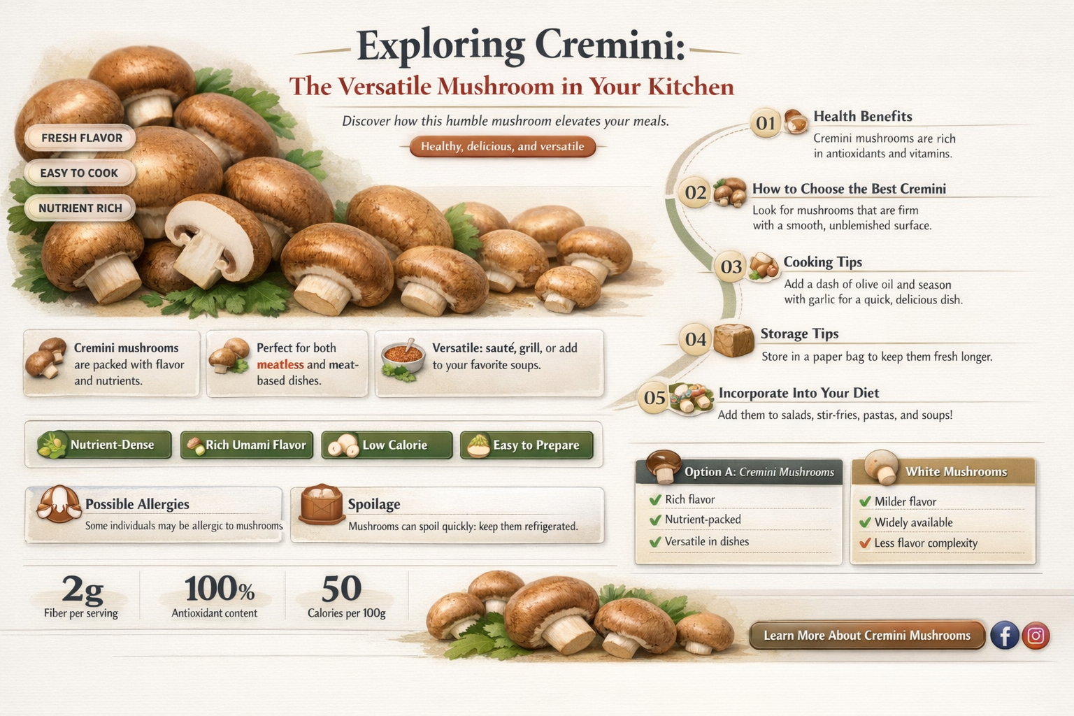what is cremini in food