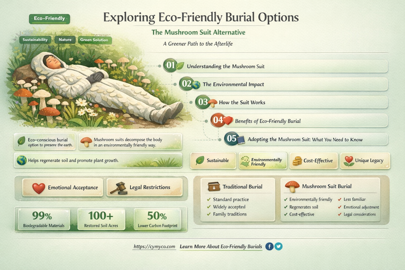 do you use a casket with a mushroom suit