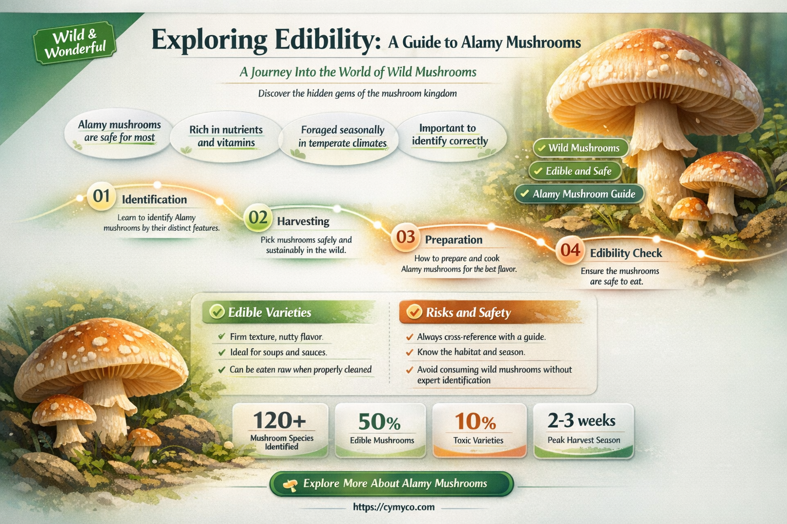 are alamy mushrooms edible