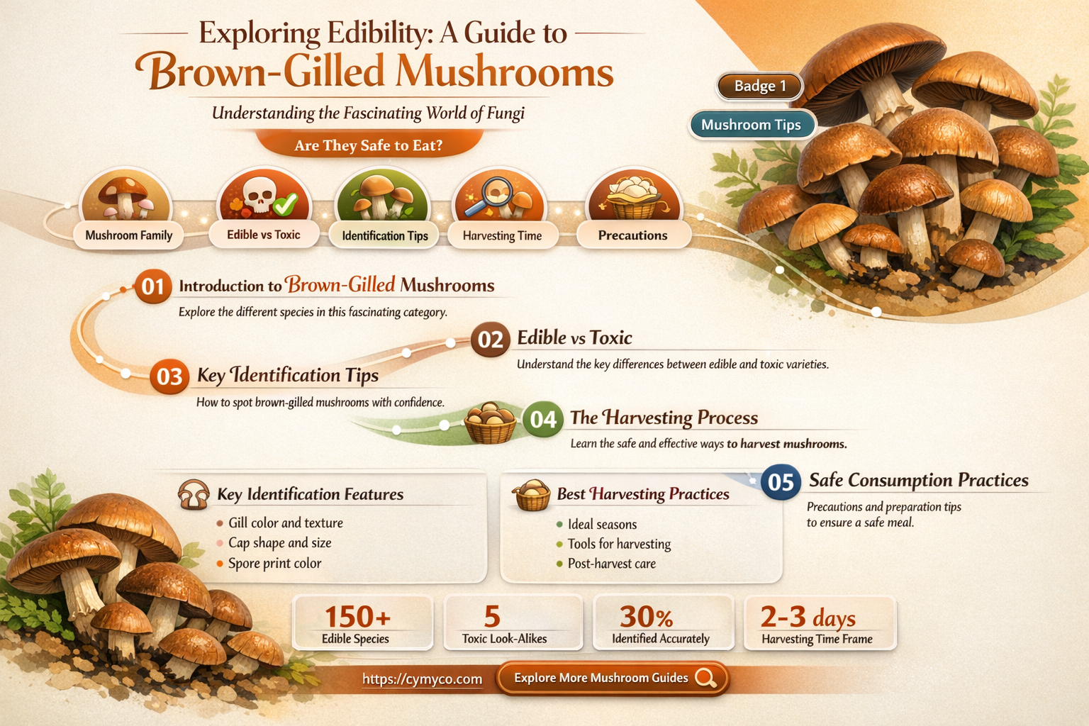 are all brown gilled mushrooms edible