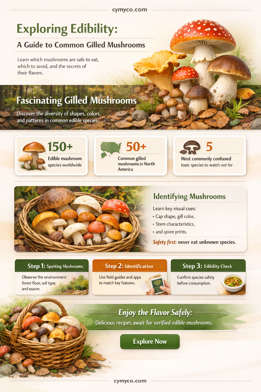 are common gilled mushrooms edible