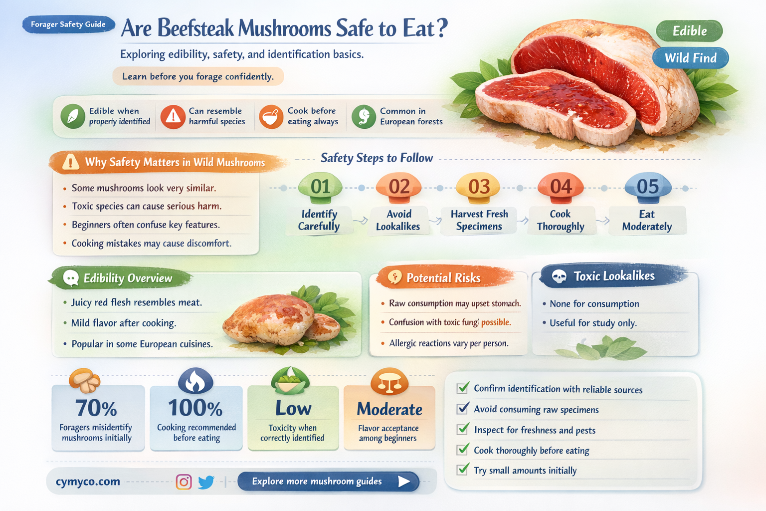 are beefsteak mushrooms safe to eat