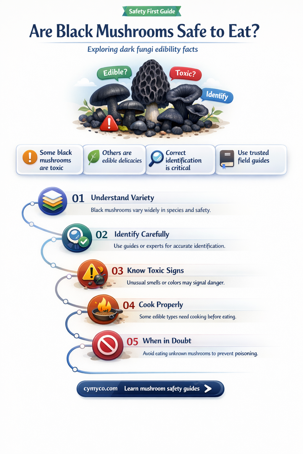 are black mushrooms safe to eat