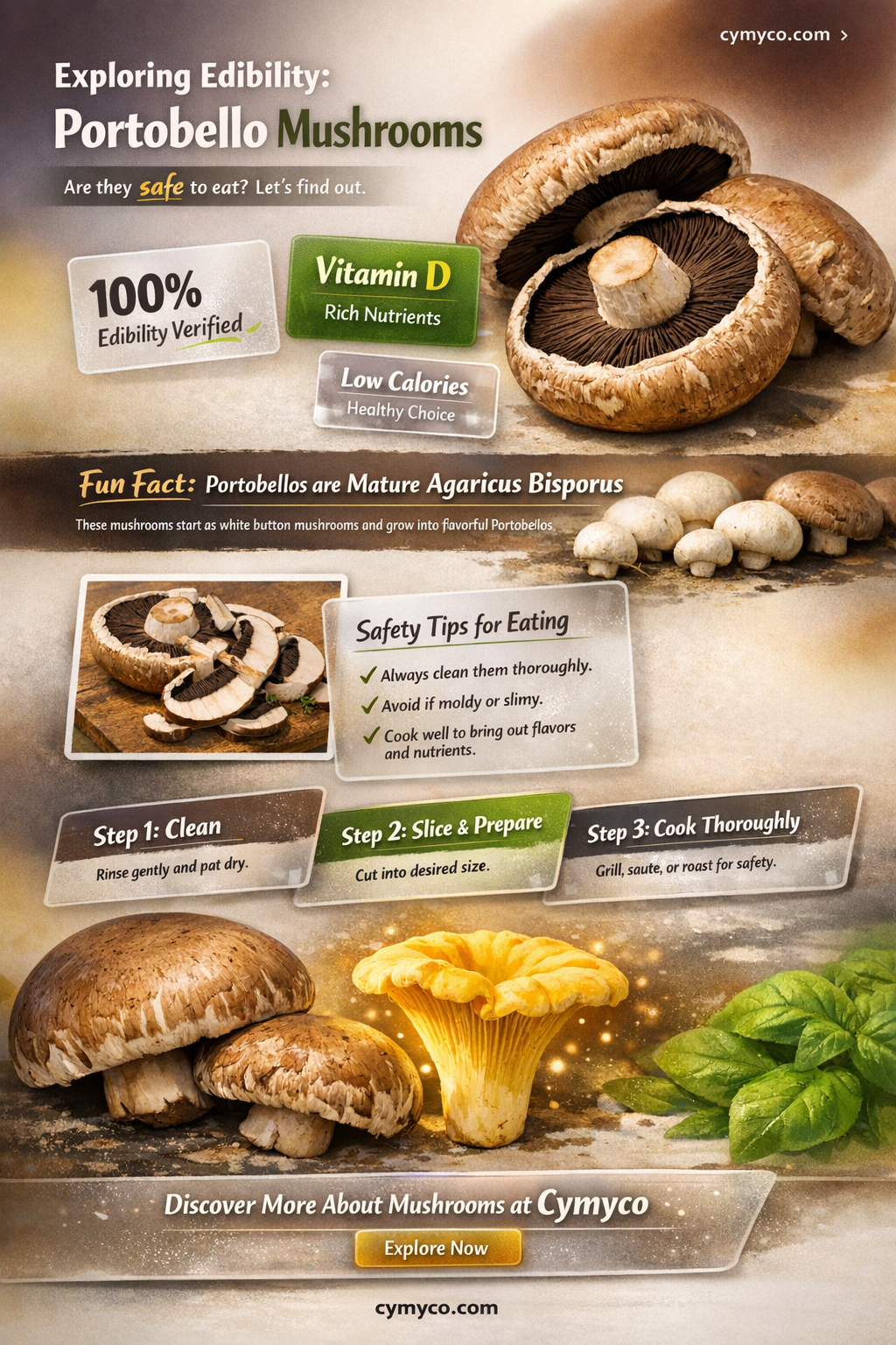 are portobello mushrooms safe to eat