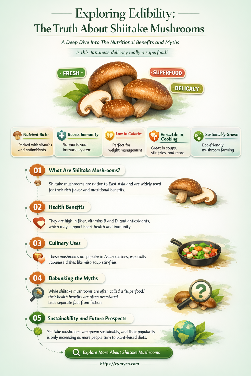 are shiitake mushrooms edible