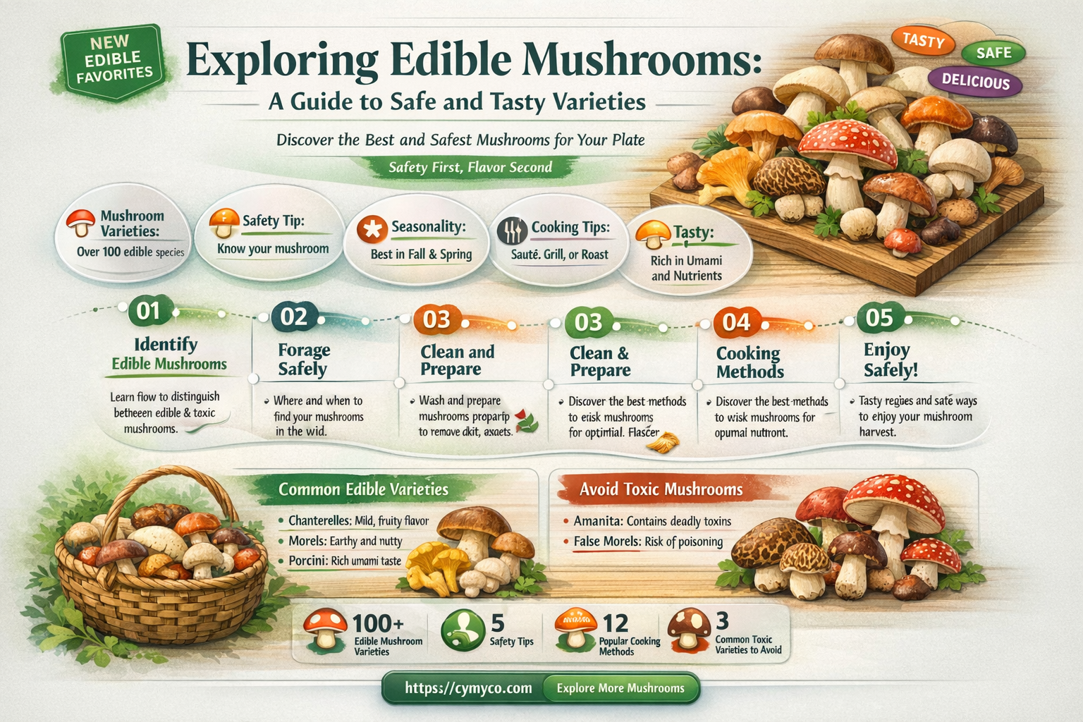 how many mushrooms are edible