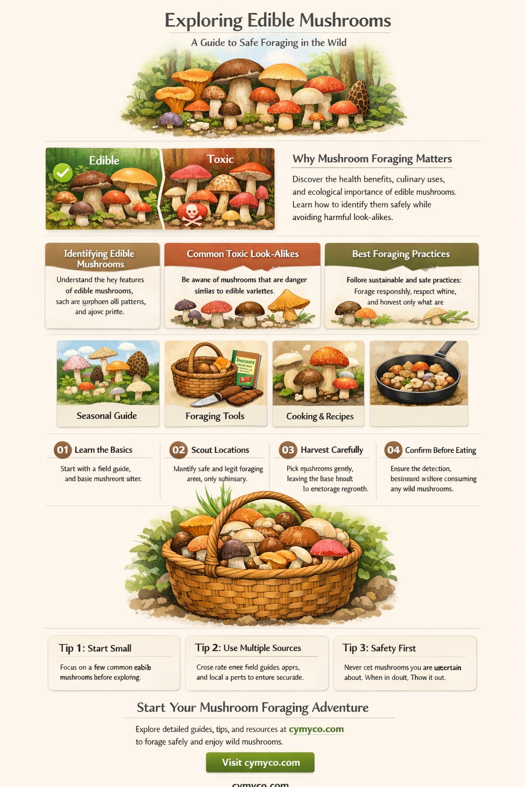 what mushrooms are safe to eat in the wild