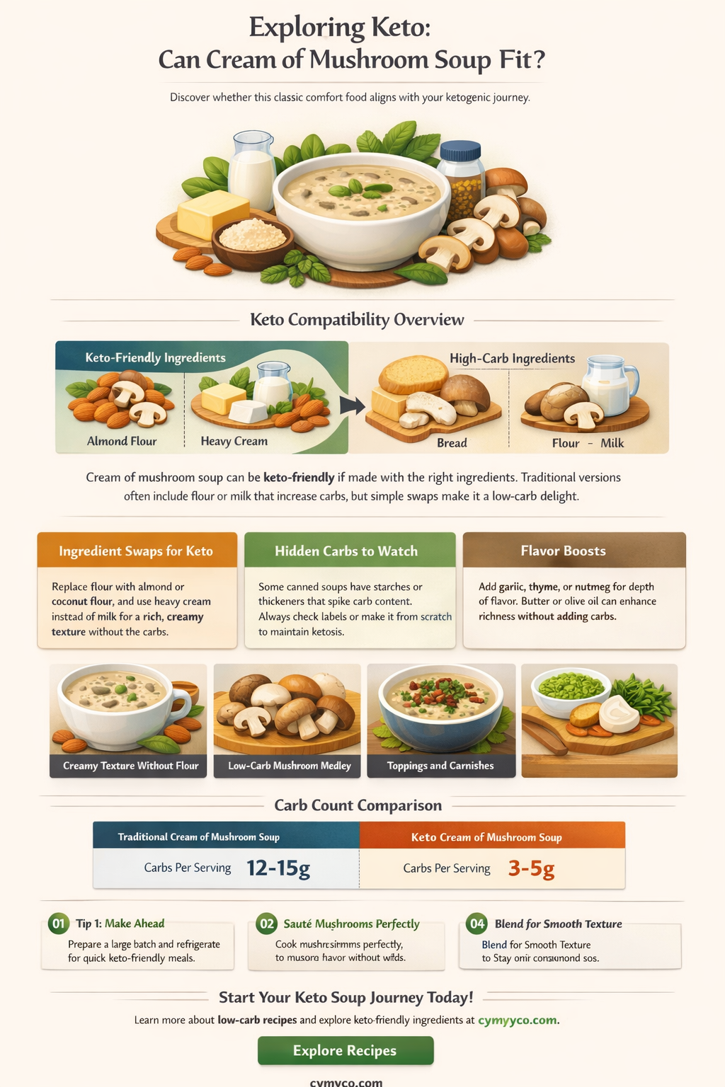 is cream of mushroom soup keto friendly