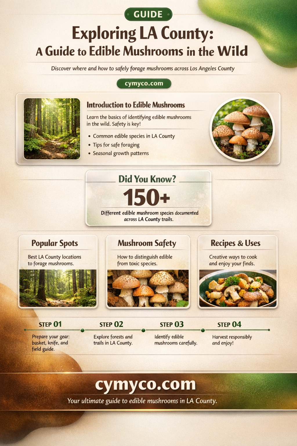 where to find edible mushrooms in la county