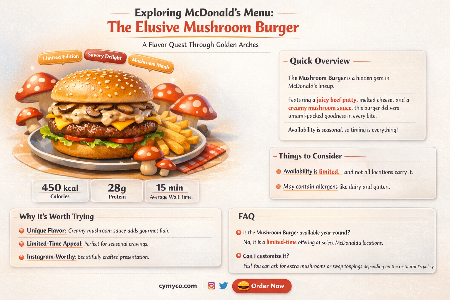 does mcdonalds have mushroom burger